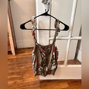 Express Floral cropped top, size medium